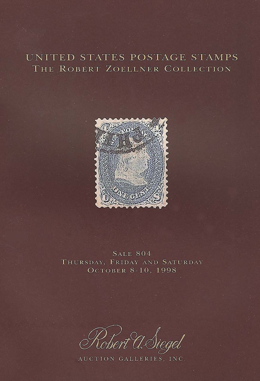 Robert Zoellner 1998 sale catalogue — Siegel Auction Galleries
